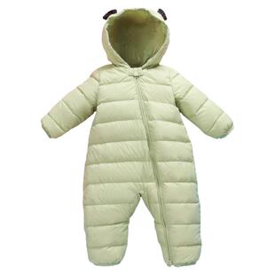 雅鹿轻薄婴儿连体羽绒服连体衣冬季宝宝新生儿外出抱衣婴幼儿衣服
