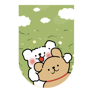 线条小狗转椅地垫儿童学习书桌地毯卧室书房办公桌电脑椅脚垫子