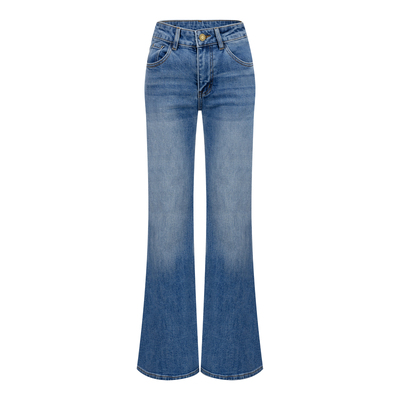 橘子树在哪儿蓝色微喇牛仔裤女春