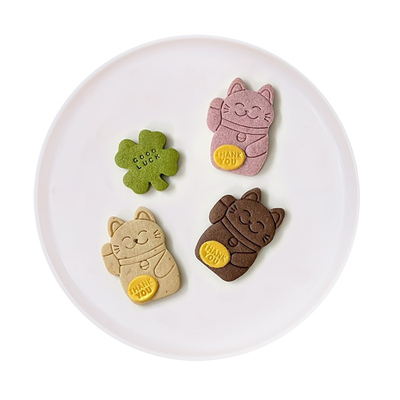 新年招财猫卡通饼干模具