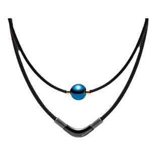 Phiten法藤旗舰店【羽生结弦同款组合】地球蓝+小V项链生日礼物