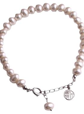 福牌珍珠手链女新款潮