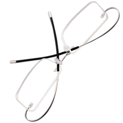 纯钛无框眼镜近视镜框复古文艺