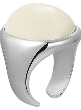 shes茜子简约百搭树脂开口戒指食指指环小众设计高级感轻奢手饰