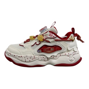 安踏儿童2026新款女童鞋中大童圣诞软弹潮棉花糖老爹鞋322618801