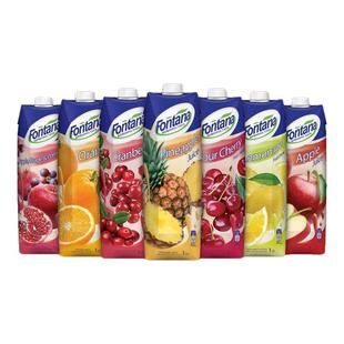 塞浦路斯芳塔娜果汁菠萝汁橙汁苹果汁葡萄汁樱桃柠檬汁饮料1L*2
