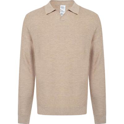 本来BENLAI男士抗菌发热polo衫25秋季新款针织长袖T恤衫BRM950005