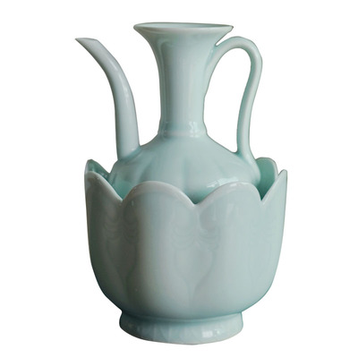 青酒壶温碗瓜棱瓷执壶宋研复古