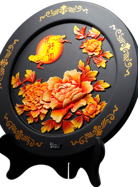 金乌炭雕花好月圆婚房中秋节礼物