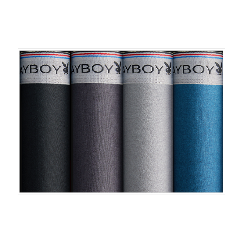 花花公子内裤男棉抗菌内裆吸湿透气平角裤宽松男生四角裤