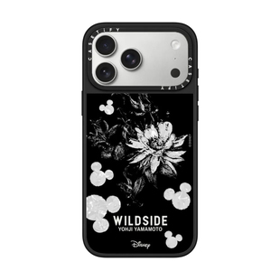 WILDSIDE迪士尼特别版CASETiFY米老鼠和哥特花珍珠手机壳适用苹果iPhone17ProMax/Air/16/15/14/13Plus保护套