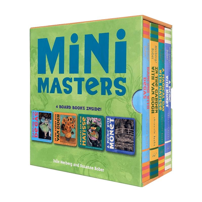 预售 英文原版 Mini Masters Boxed Set 艺术大师启蒙纸板书套装:德加、莫奈、马蒂斯、梵高 艺术美育 3-6岁 纸板画集画册