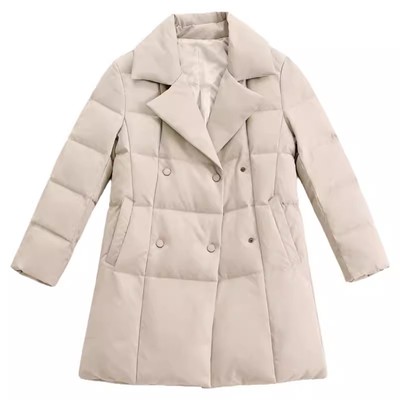 轻奢90白鹅绒极简风翻领羽绒服