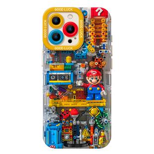 马里奥手机壳适用苹果16乐高积木iphone15promax皮卡丘14plus小众13mini高级感12新款11男x硅胶8套17/xs/7/xr