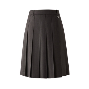 【优可丝】Eland衣恋半身裙女学院风中长款百褶裙2025冬季新款