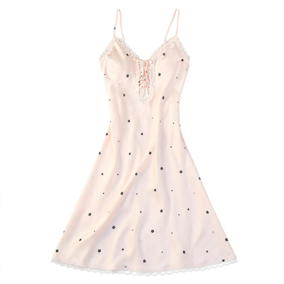 猫人冰丝吊带睡裙女夏季薄款性感睡衣带胸垫纯欲风送闺蜜女友礼盒