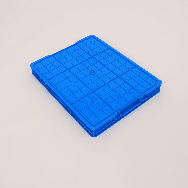 24塑料多格子周转箱长方形蓝色加厚内周转分格浅盘盒塑料箱塑胶分