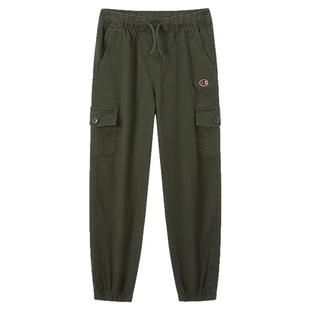 Champion冠军儿童装25冬季新款男女大小童双口袋工装风弹力带长裤