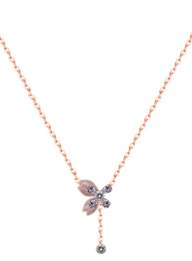 「流苏蝴蝶」999纯银项链原创