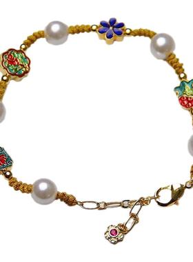 承李李原创设计银烧蓝编织手链