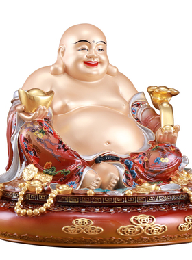 信扬黄铜佛像彩绘包平安家用摆件