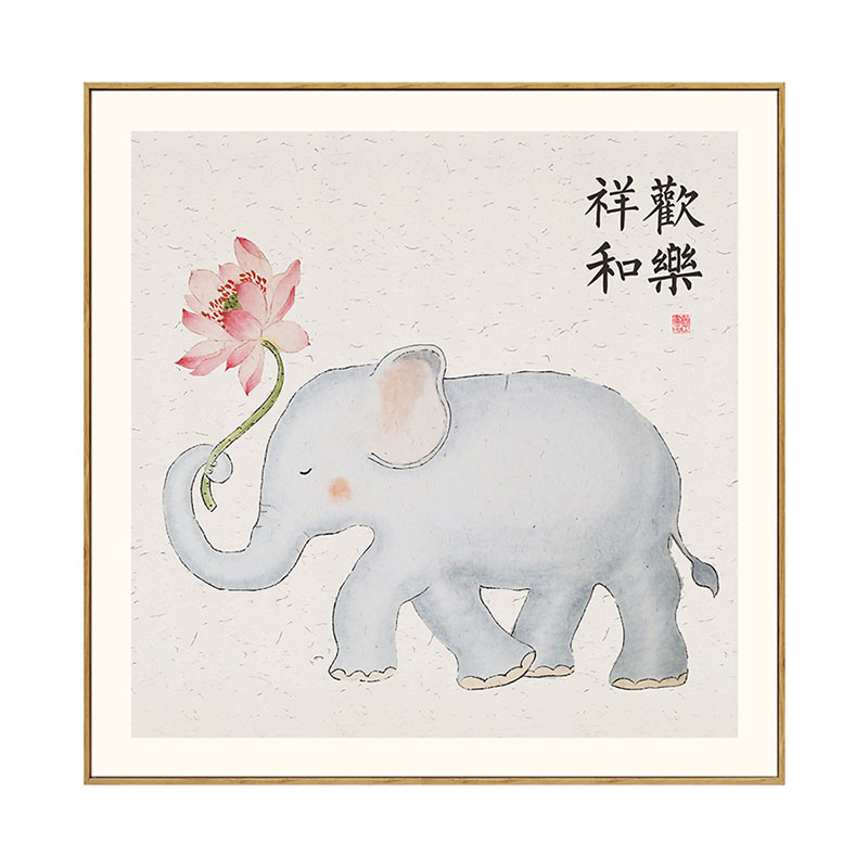 平安吉祥原创艺术挂画祥瑞镇宅