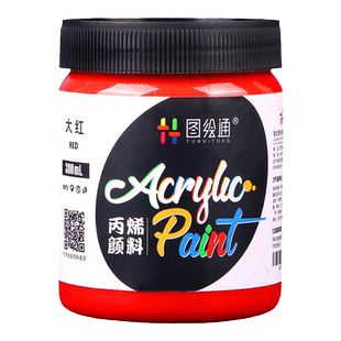 丙烯颜料墙绘专用防水防晒不掉色300ml24色幼儿园套装纺织涂鸦石英砂肌理画DIY染料儿童无毒美术绘画白色金色