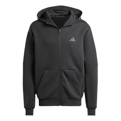 正品ADIDAS阿迪达斯男装2024秋太空棉健身运动连帽夹克外套IY1131