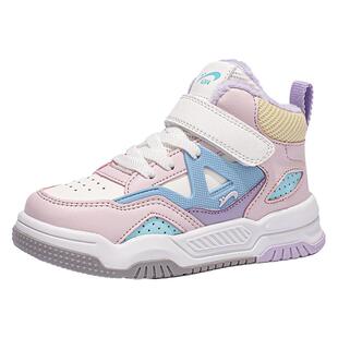 贵人鸟儿童棉鞋女童鞋子运动鞋2025新款冬季加绒加厚时尚女孩板鞋