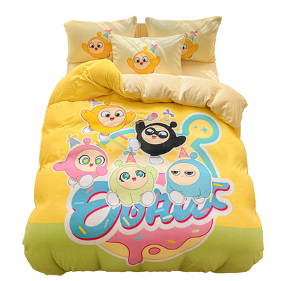 蛋仔派对牛奶绒床上四件套冬季