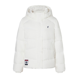 POLOWALK女士立领连帽羽绒服冬季新款90绒中长款面包服外套女