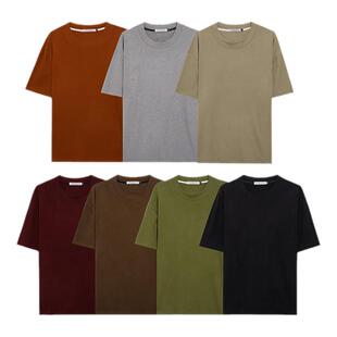 秋冬新款纯色圆领双面磨毛德绒打底衫大码百搭保暖300gT恤男内搭