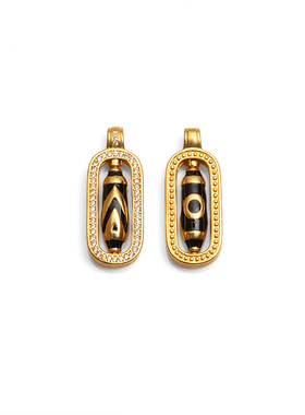 古法镀金版老铺同款珐琅天珠吊坠