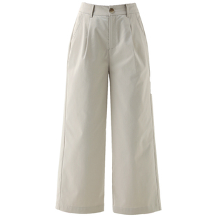 夏天藏蓝色阔腿裤女夏季薄款天丝棉裤子宽松小个子九分冰丝休闲裤