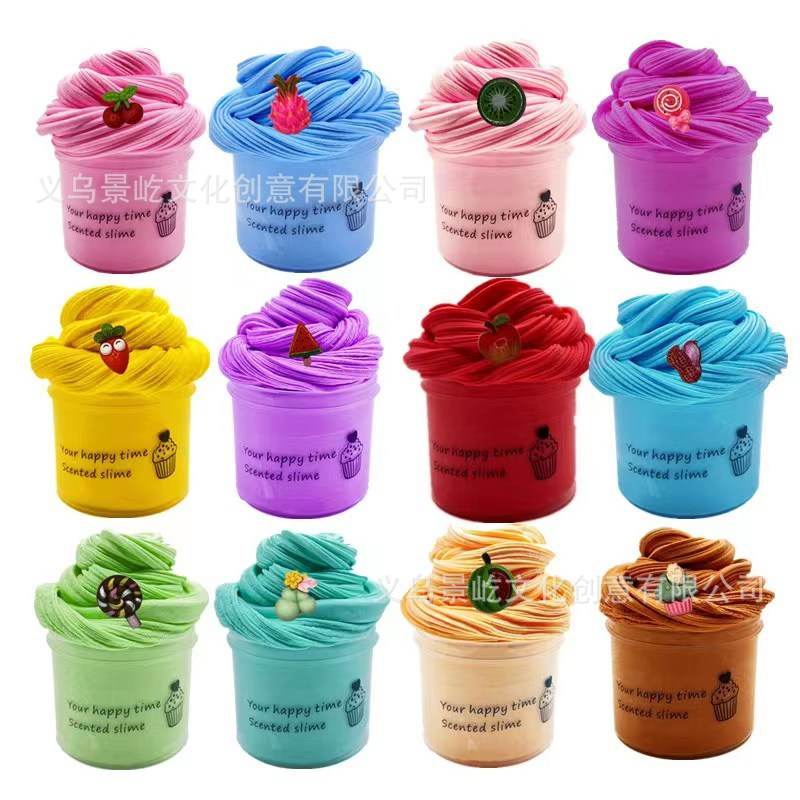 史莱姆套装黄油泥AMZ跨境棉花玩具kit泥slime厂家橡皮泥黏土