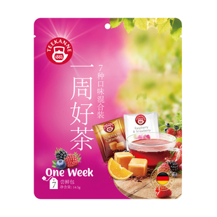 Teekanne一周好茶包组合装 路易波士茶姜茶7口味水果花茶14.5g/袋
