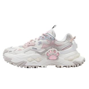 加绒硬糖|FILA FUSION斐乐潮牌女子厚底老爹鞋2025冬季保暖运动鞋