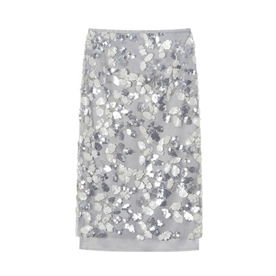 ARRIVING亮片收腰直筒半裙