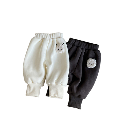 婴幼儿可爱卡通加绒束脚卫裤