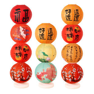 新年装饰品立柱红灯笼落地2026马年新款过年氛围布置春节喜庆福字
