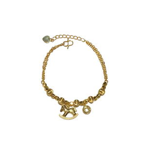 马上有钱！金色马年本命年手链女款新中式手串铜钱小马手链手饰品