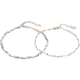 莫比乌斯情侣手链女男一对情侣款毕业礼物男女生日礼物含925银饰