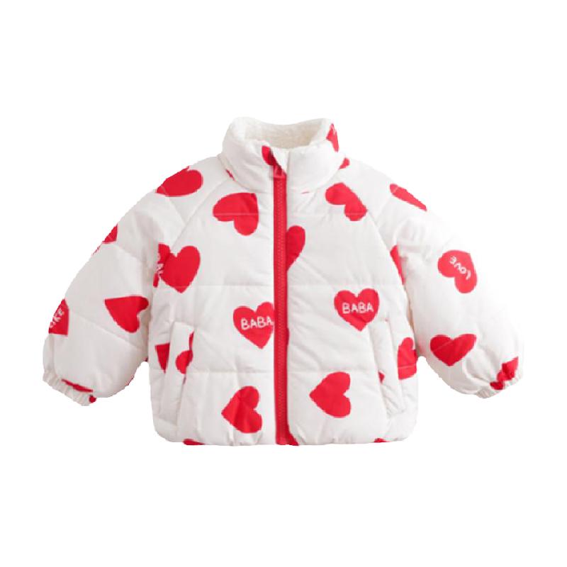 [三防加绒]马克珍妮男女童新年立领棉衣棉服儿童冬款外套231183