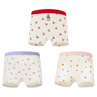 TeenieWeenie儿童四角内裤男童莫代尔抗菌女童平角短裤宝宝纯棉裆