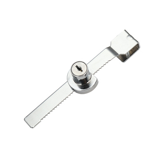 玻璃展示柜门锁推拉移门锁商场柜锁单双门卡扣不锈钢玻璃锁免打孔