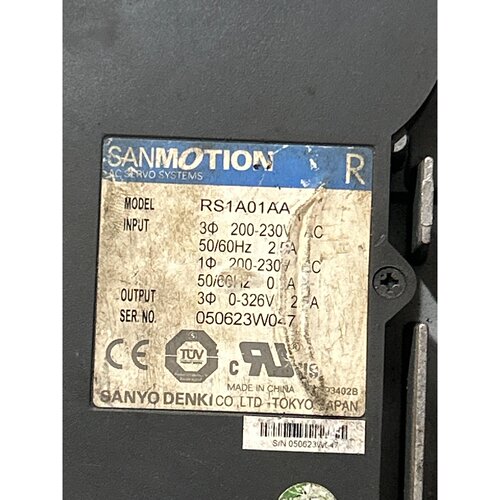 议价SANMOTION伺服驱动器RS1A01AA，拆机无修，