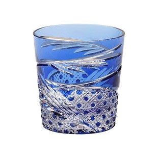 日本KAGAMI江户切子舞踊洛克杯洋酒杯进口水晶玻璃威士忌杯高颜值