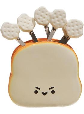 创意水果叉子套装收纳罐家用摆件高档精致不锈钢水果签餐桌装饰品