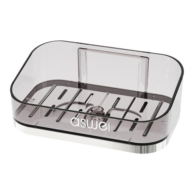 肥皂盒壁挂式免打孔学生宿舍家用高档卫生间放香皂盒子沥水置物架