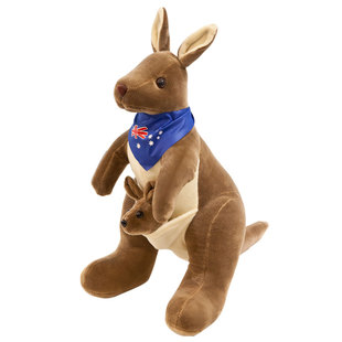 袋鼠玩偶毛绒玩具公仔布娃娃母子可爱小澳大利亚送女生儿童节礼物